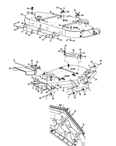 Mower Deck 60-Inch Diagram and Parts List for S6031-KW 53DI8DU6050-31HP Cub Cadet Lawn Tractor